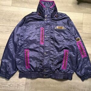 80s Schneider Ski vintage purple  jacket with 2 zip pockets jacket SIZE S